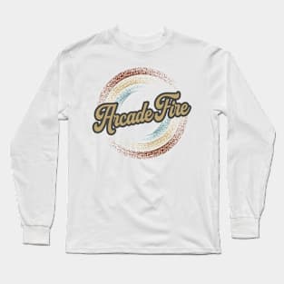 Arcade Fire Circular Fade Long Sleeve T-Shirt